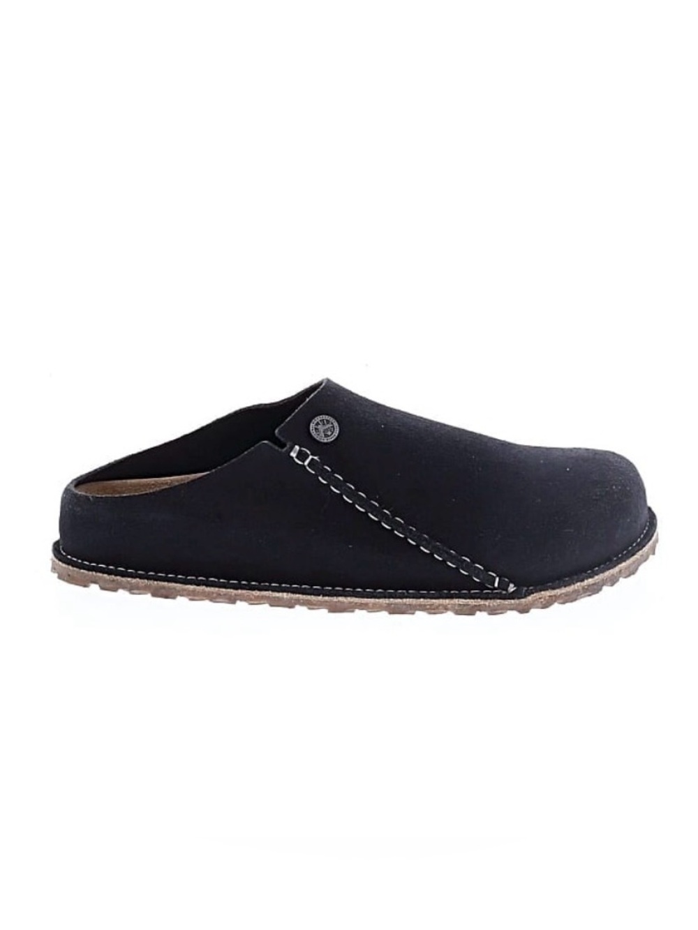 Birkenstock Black Slip-On Mule with Contrast Stitching